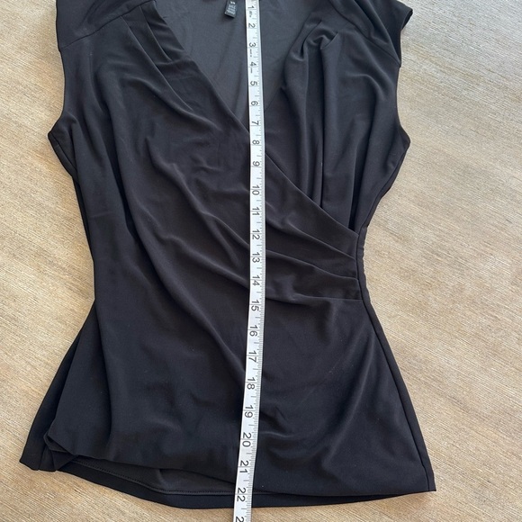 White House Black Market Black Sleeveless Blouse - Picture 6 of 7